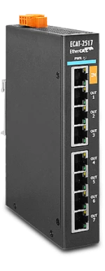 ECAT-2517 – модуль для разделения шины EtherCAT на семь частей